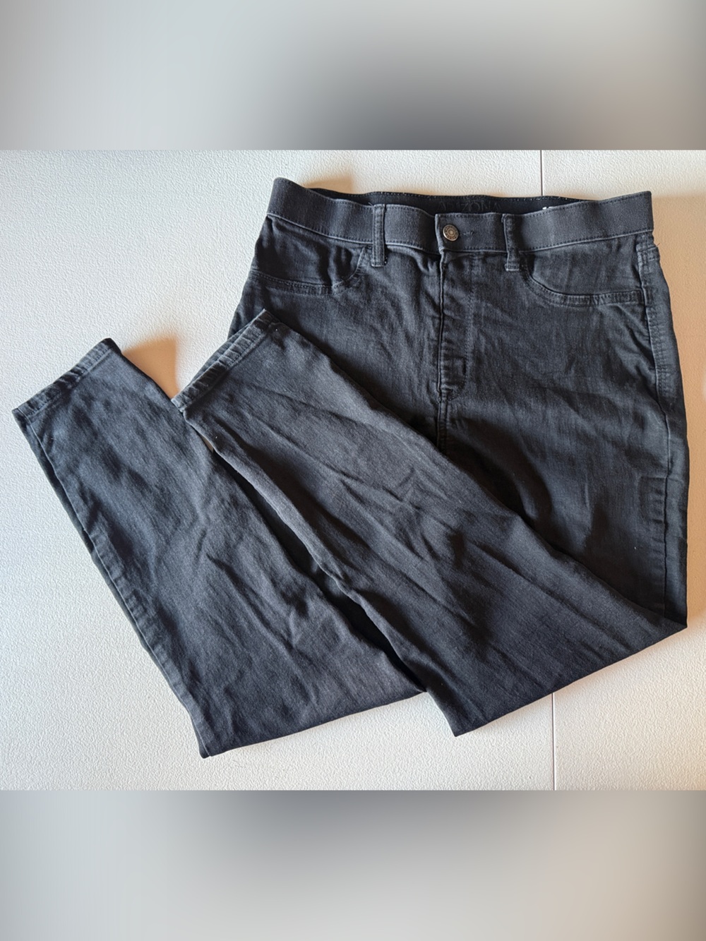 Arizona Jean Co. Black High Rise Pull on Jegging Jeans Size 13